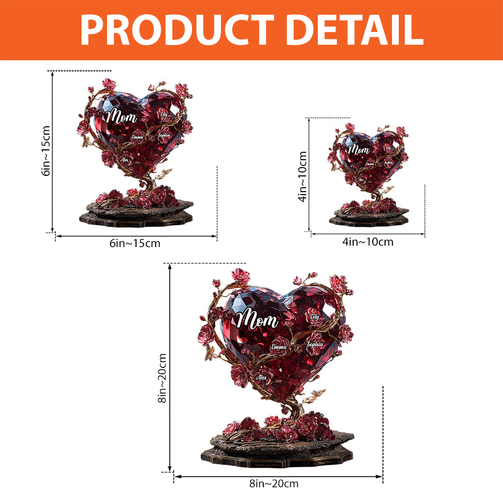 Best Mom Ever - Personalized Mother Custom Shaped Acrylic Plaque