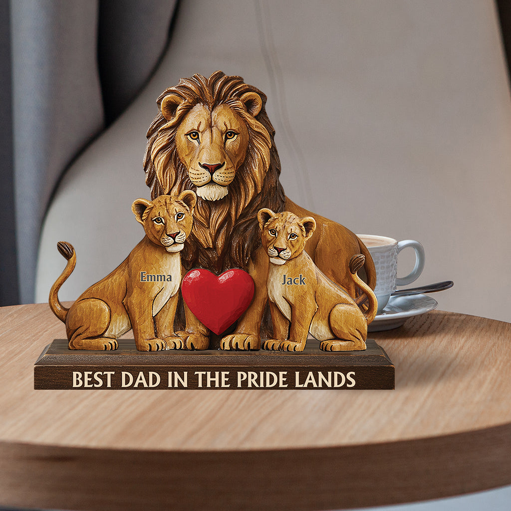 Best Dad Ever - Personalized Father Shaped Wooden Puzzle