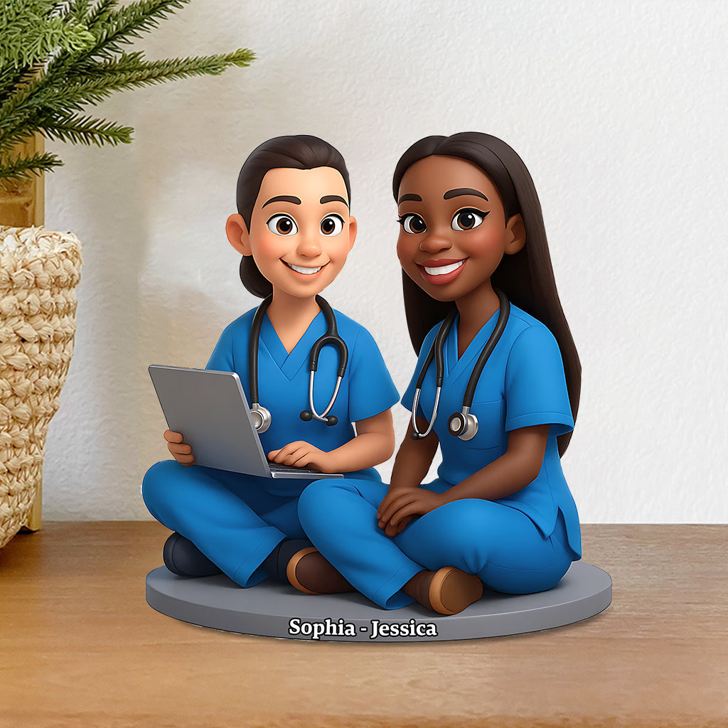 Proud Nurse - Personalized Nurse Custom Shaped Acrylic Plaque