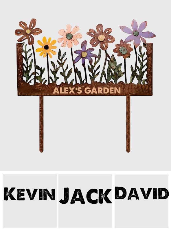 Mein Garten – Personalisiertes Gartenschild aus Acryl / Acryl-Gartenplakette
