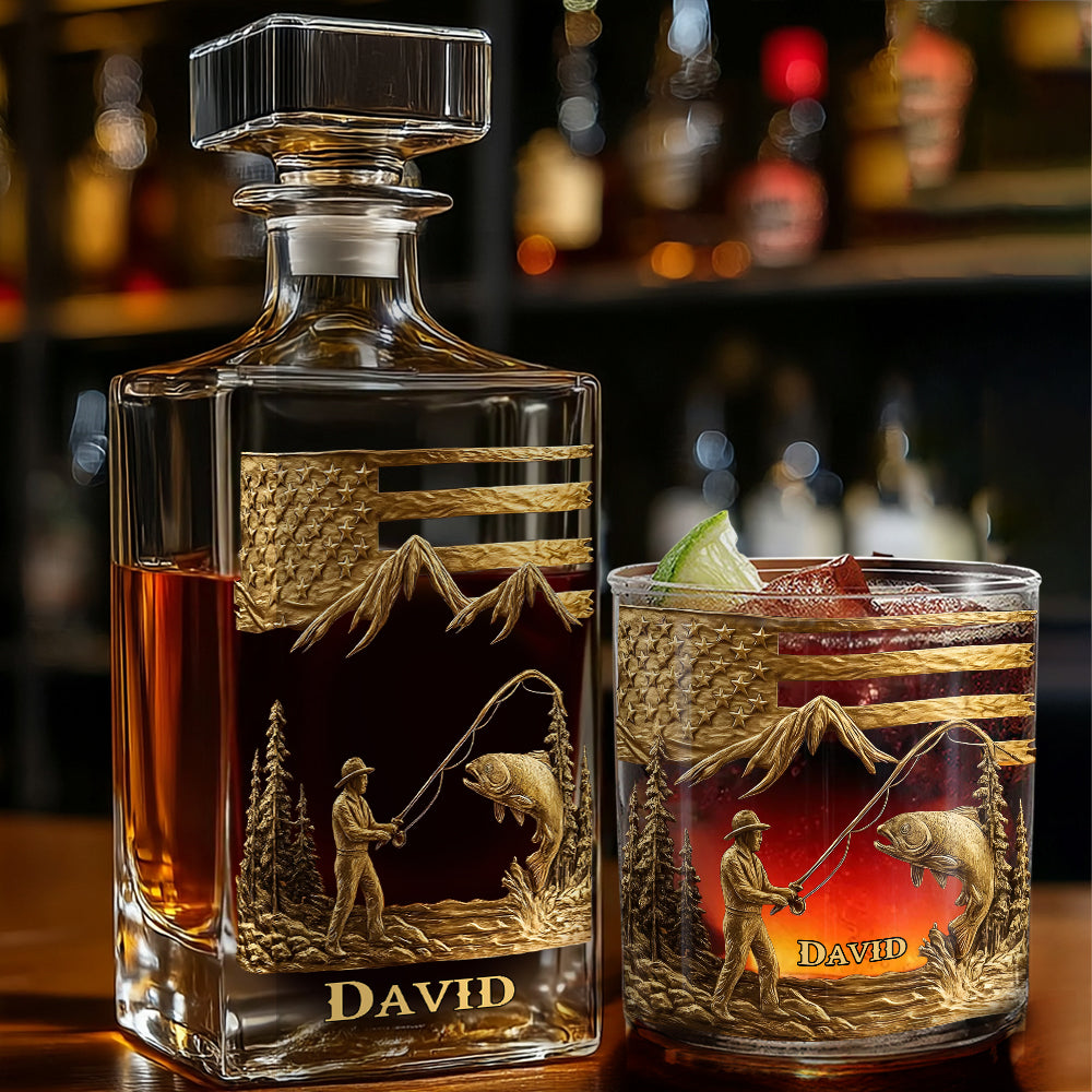 Fishing For Life - Personalized Fishing Whiskey Glass