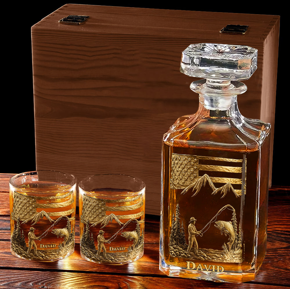 Fishing For Life - Personalized Fishing Whiskey Glass