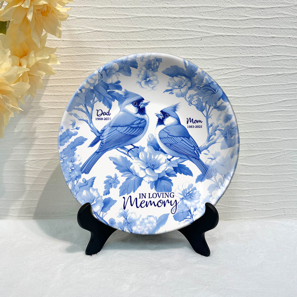 In Loving Memory - Personalized Memorial Ceramic Round Plate