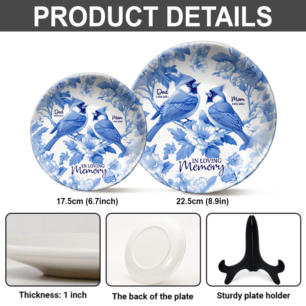 In Loving Memory - Personalized Memorial Ceramic Round Plate