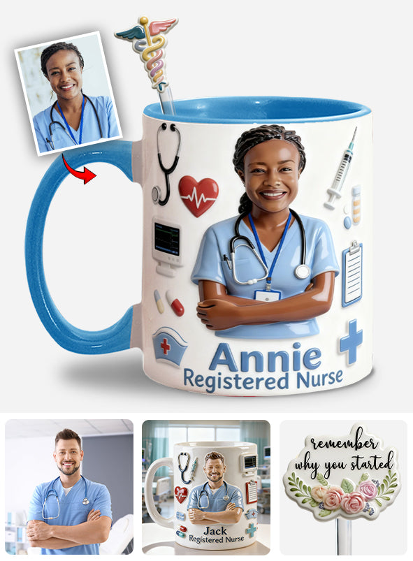 Vie d'infirmière - Mug personnalisé avec agitateurs en acrylique