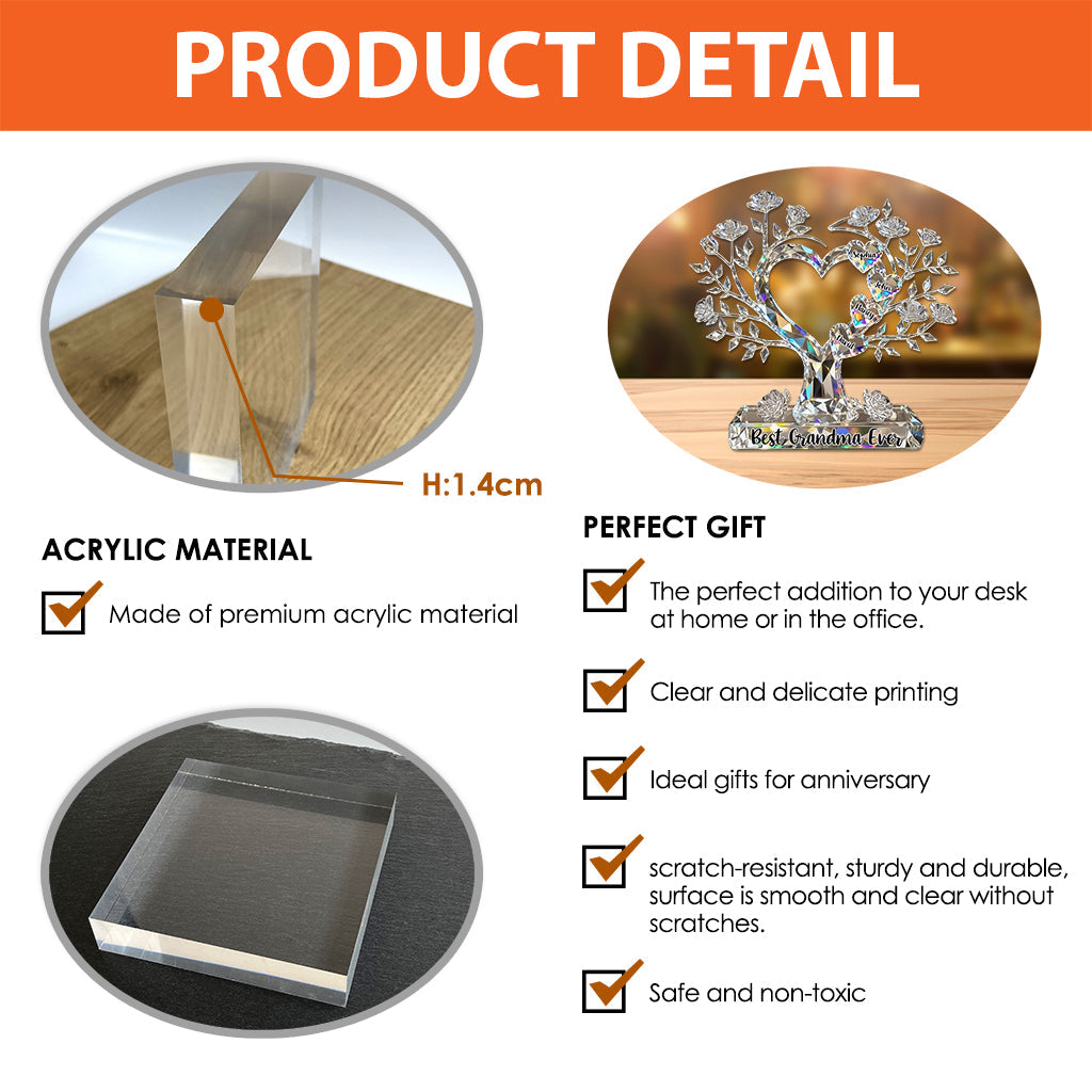 Best Christmas Gift For Mom, Grandma,... - Personalized Mother Custom Shaped Acrylic Plaque