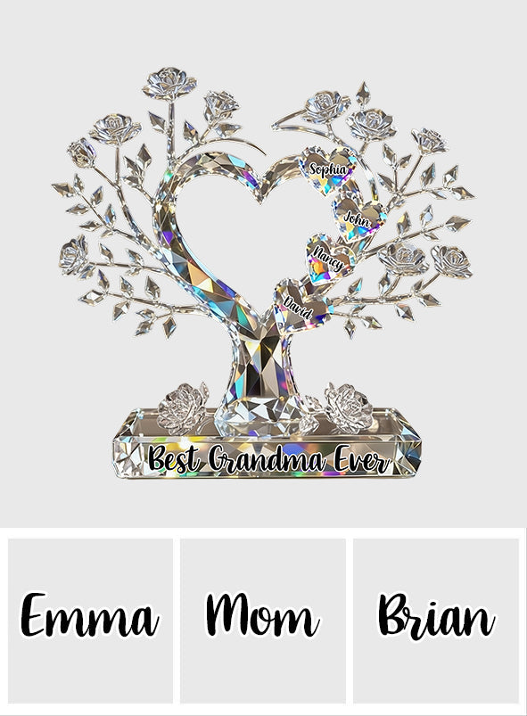 Best Christmas Gift For Mom, Grandma,... - Personalized Mother Custom Shaped Acrylic Plaque