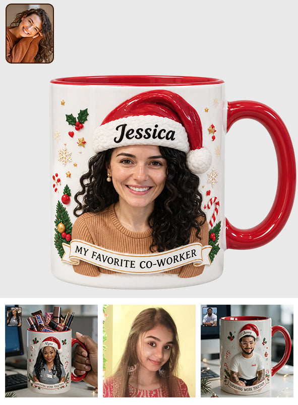 Best Christmas Gift For Co-workers - Personalized Colleague 3D Printed Accent Mug