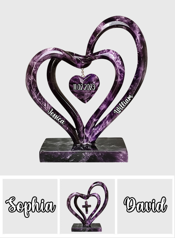 Love Forever - Personalized Couple Custom Shaped Acrylic Plaque