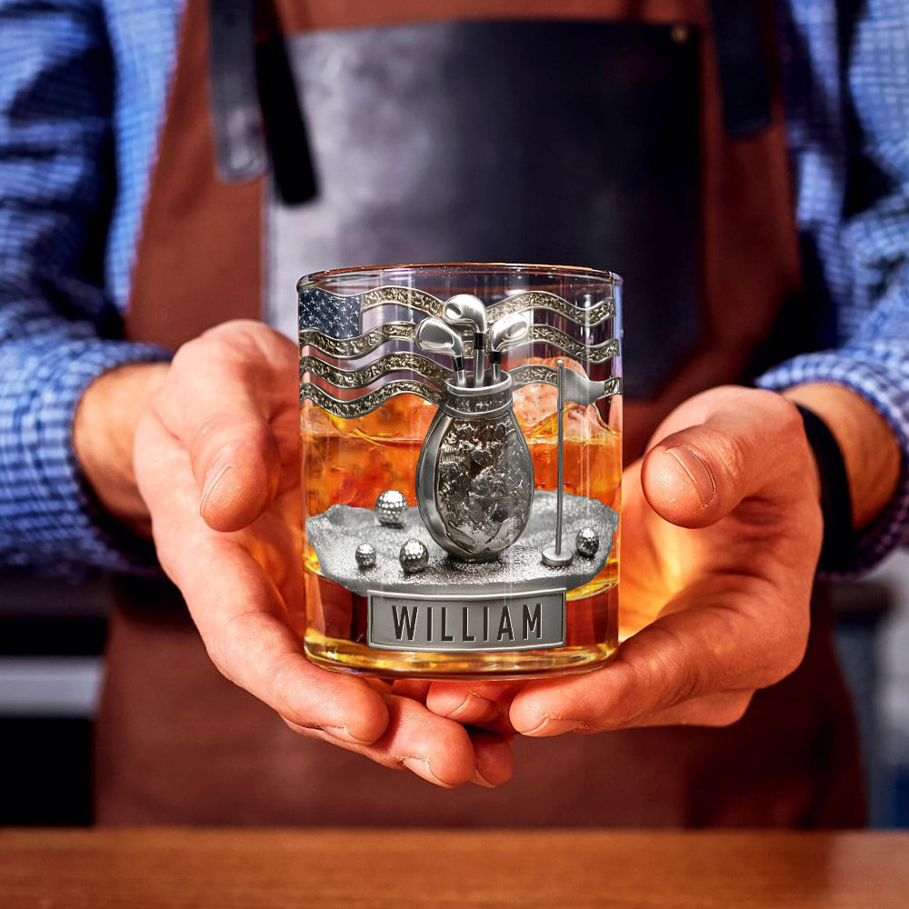 Love Golf - Personalized Golf Whiskey Glass