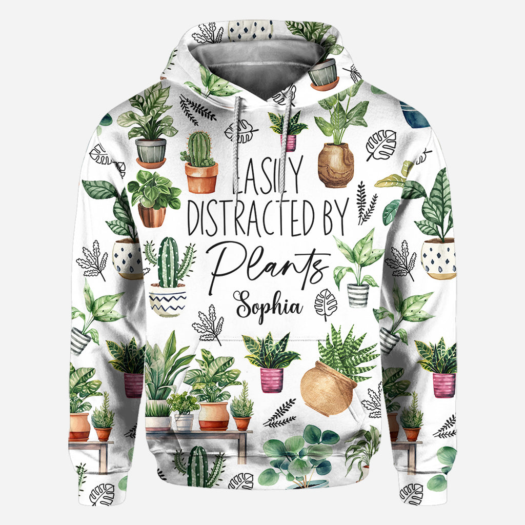 Easily Distracted By Plants - Personalized Gardening All Over Shirt