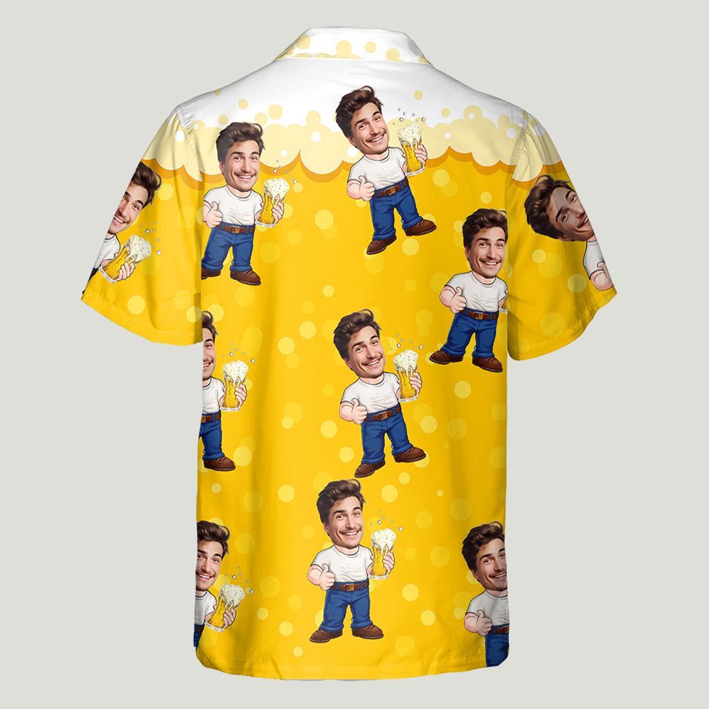 Funny Beer Caricature Man - Personalized Beer Hawaiian Shirt