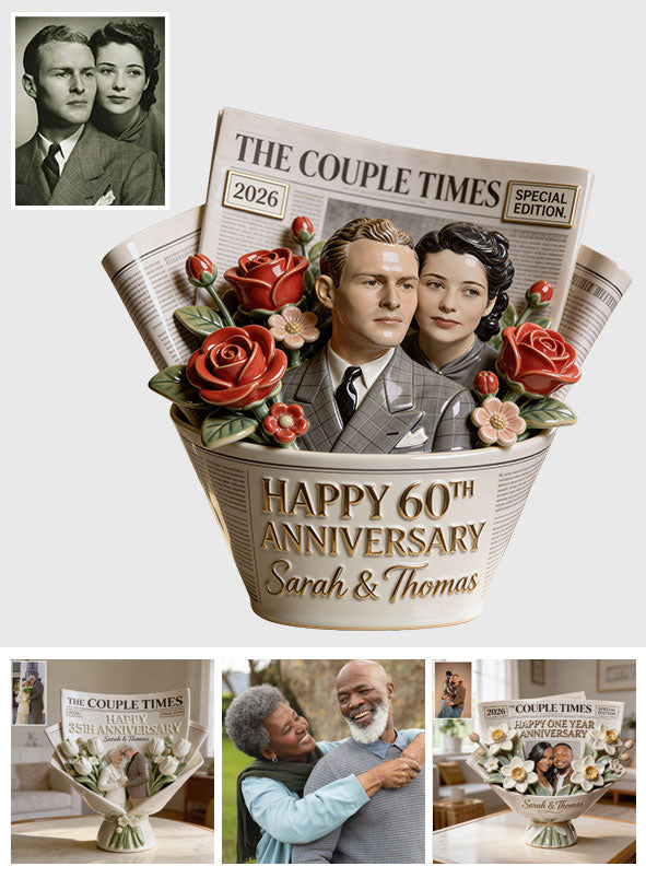 Die Couple Times - Personalisierte Paar Acrylplakette in Sonderform