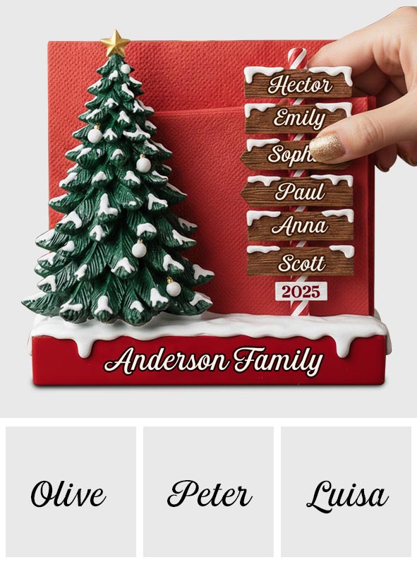 Weihnachtsgeschenk für die Familie – personalisierter Papierhandtuchhalter für die Familie