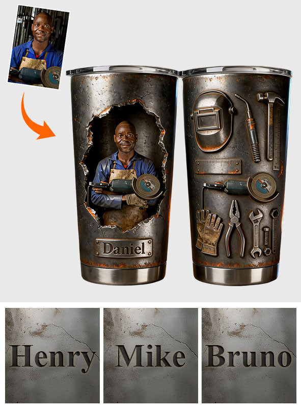 Custom From Any Photo - Personalized Welder Tumbler