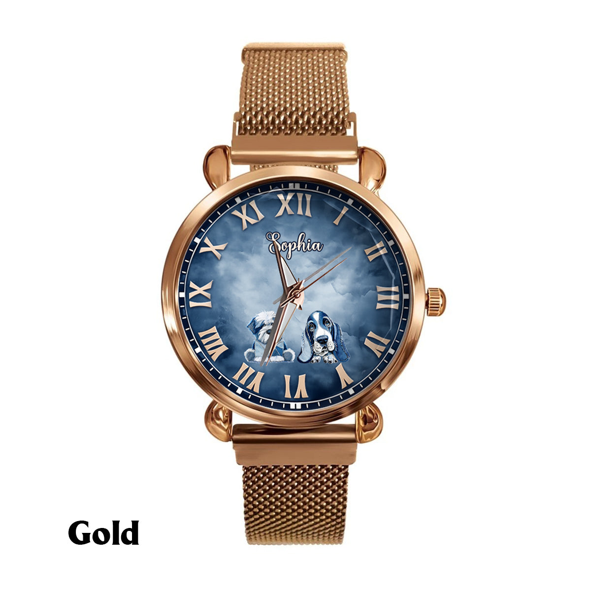 Gift for Dog Mom - Personalized Dog Women Hand Watch