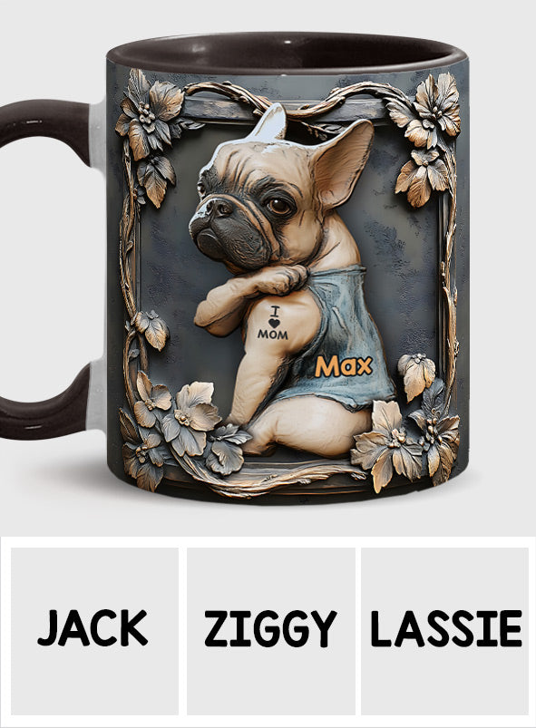 J'aime maman - Mug personnalisé avec motif chien