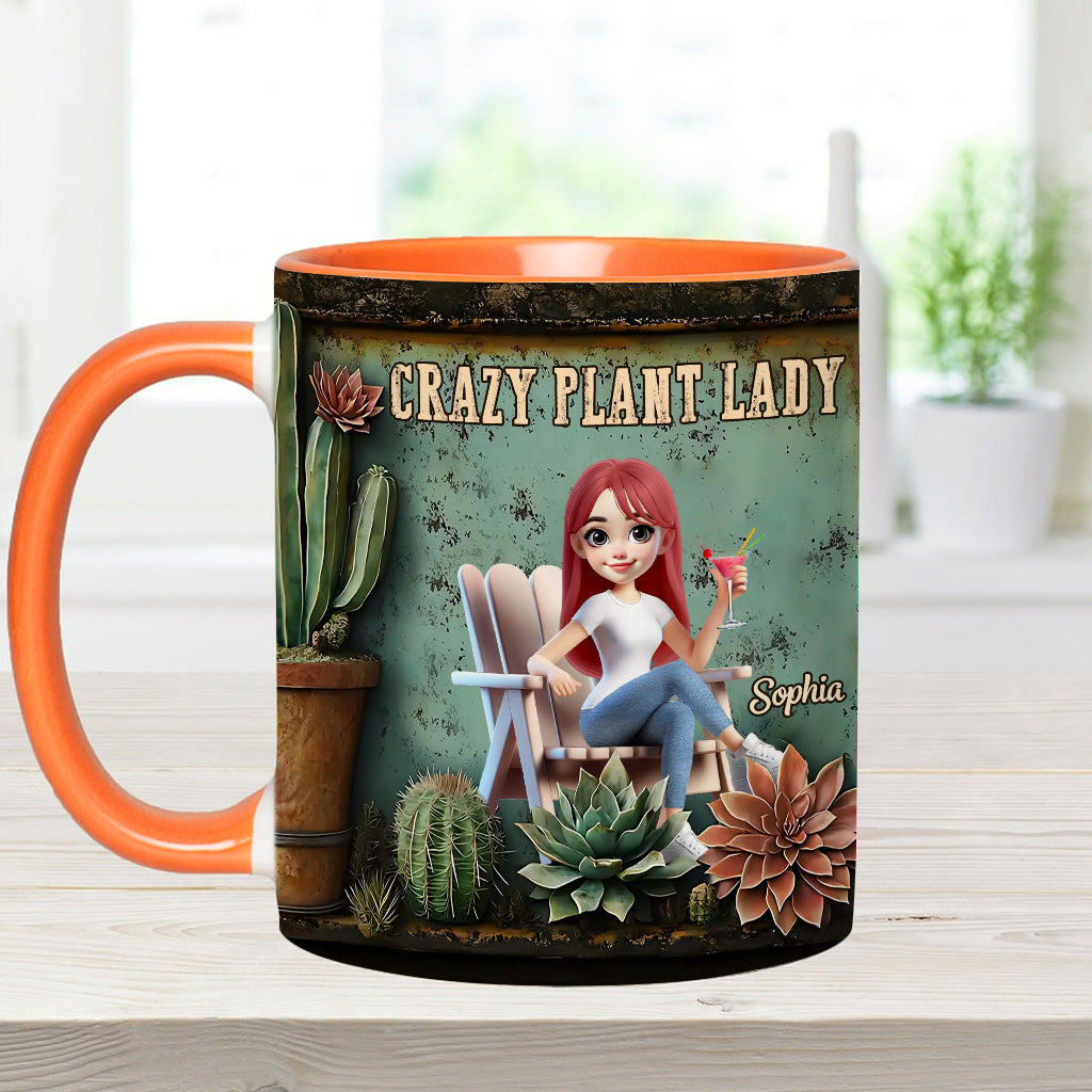 Crazy Plant Lady - Personalized Gardening Accent Mug