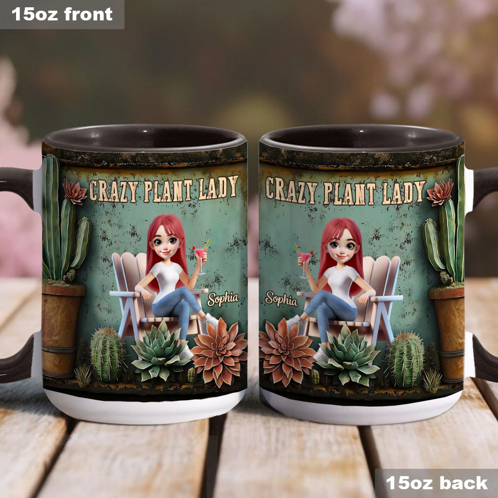 Crazy Plant Lady - Personalized Gardening Accent Mug