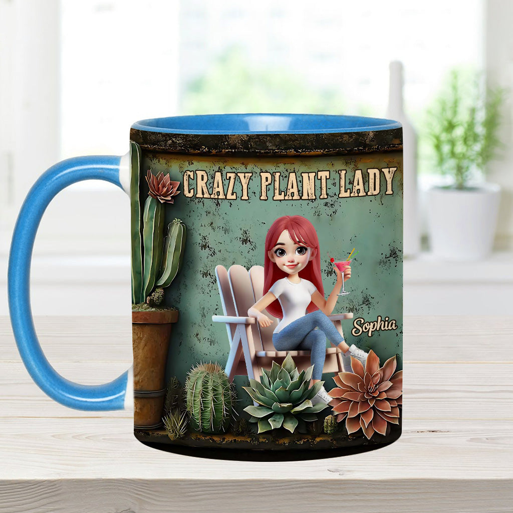 Crazy Plant Lady - Personalized Gardening Accent Mug