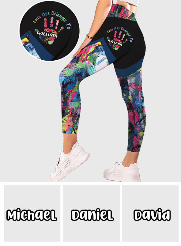 This Ass Is Taken Naughty Gifts For Her - Personalized Couple Leggings