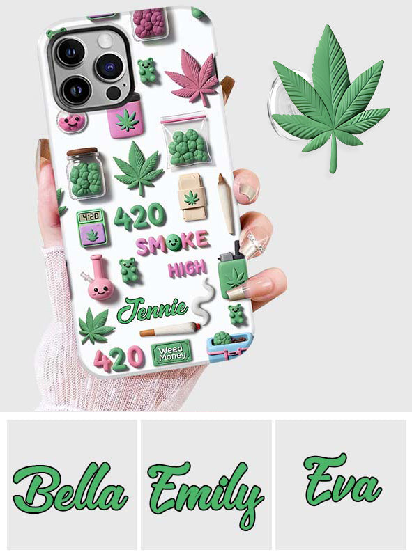 Coque de téléphone personnalisée Stoner Chic - Motif cannabis