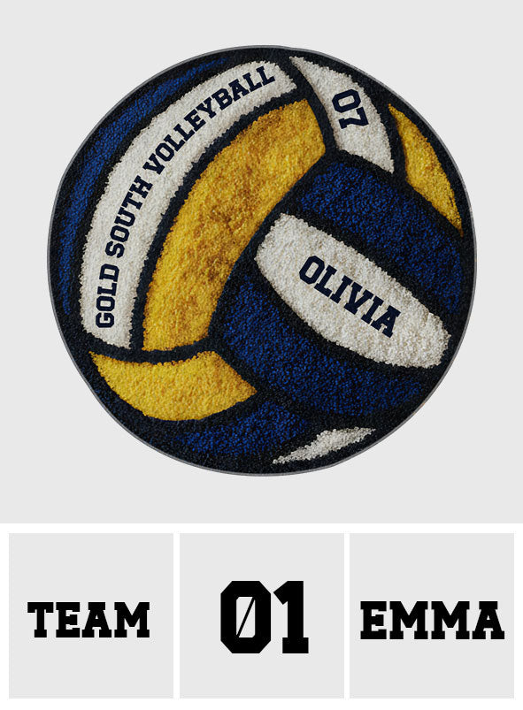Volleyball-Liebe – Personalisierter, rutschfester Volleyball-Teppich
