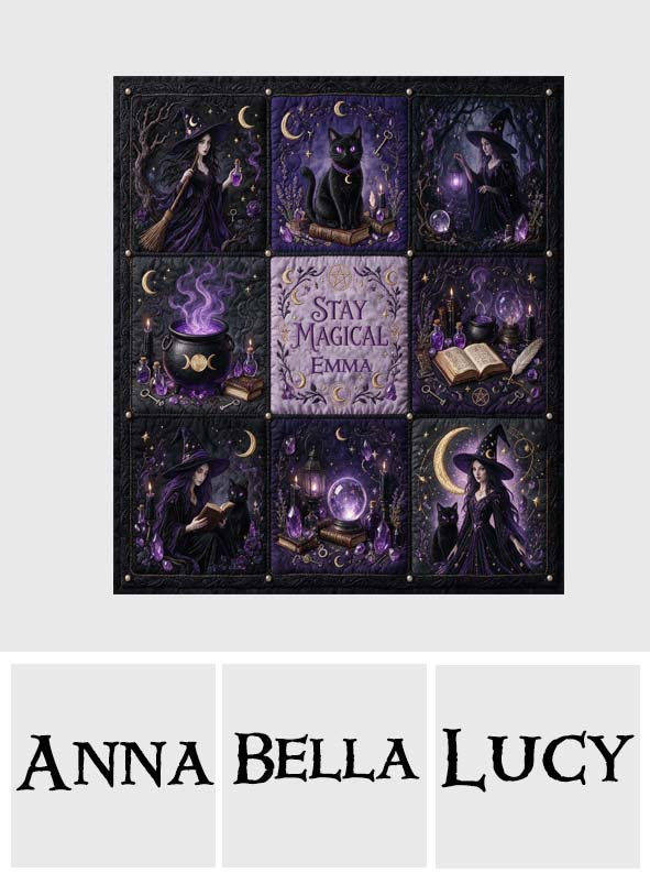 Stay Magical - Personalized Witch Blanket