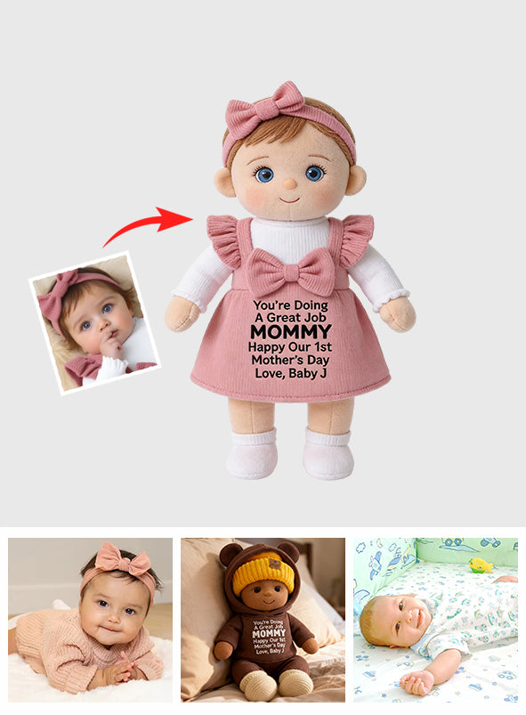 You're Doing A Great Job Mommy - Personalized Mother Premium Faux Fur Pillow