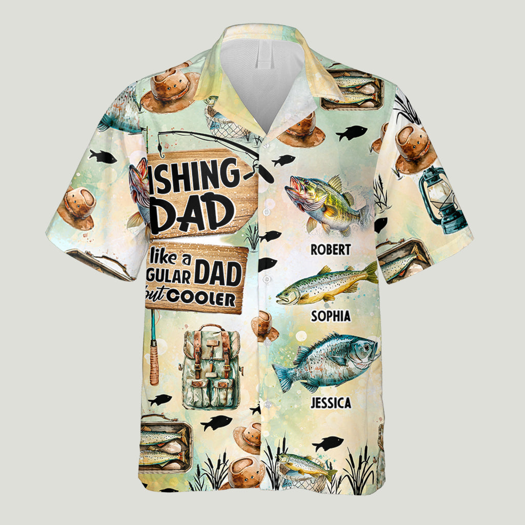 Fishing Dad - Personalized Fishing Hawaiian Shirt