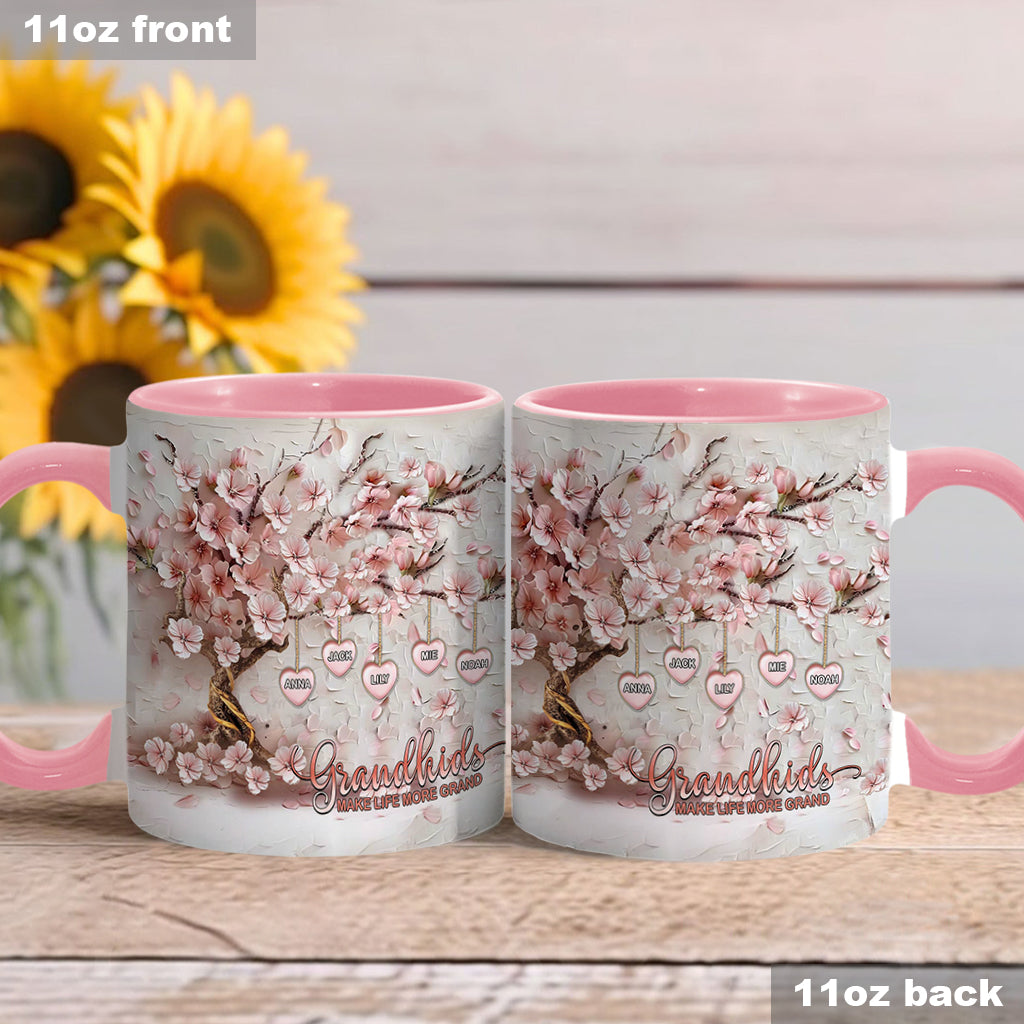 Grandkids Make Life More Grand - Personalized Grandma Accent Mug