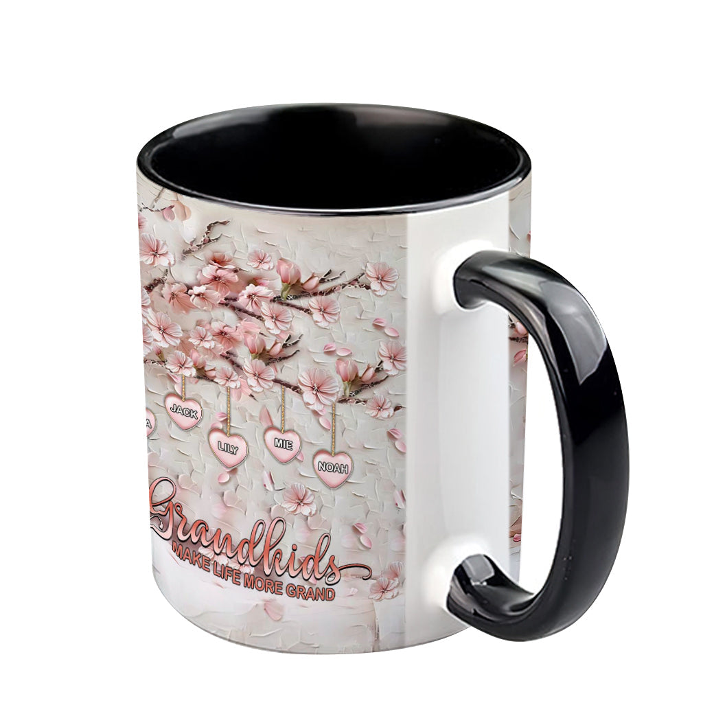 Grandkids Make Life More Grand - Personalized Grandma Accent Mug