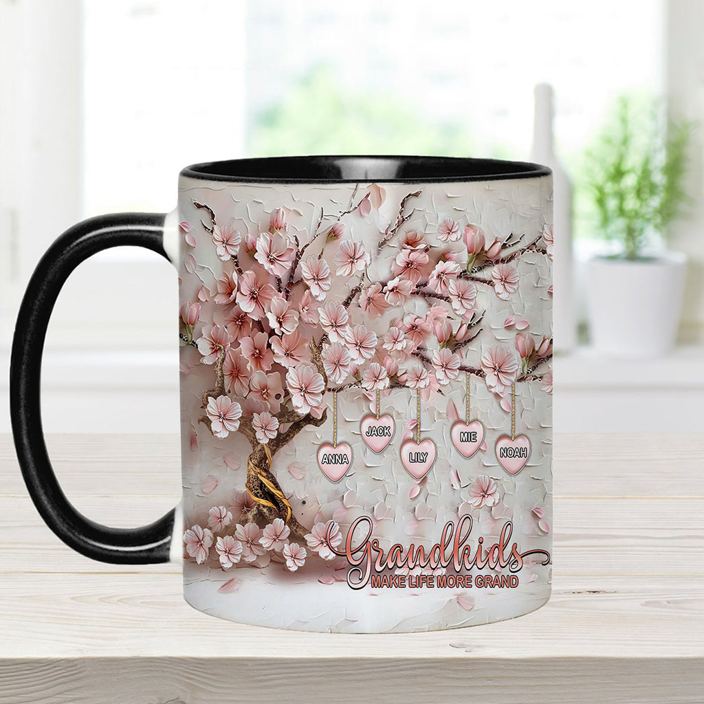 Grandkids Make Life More Grand - Personalized Grandma Accent Mug