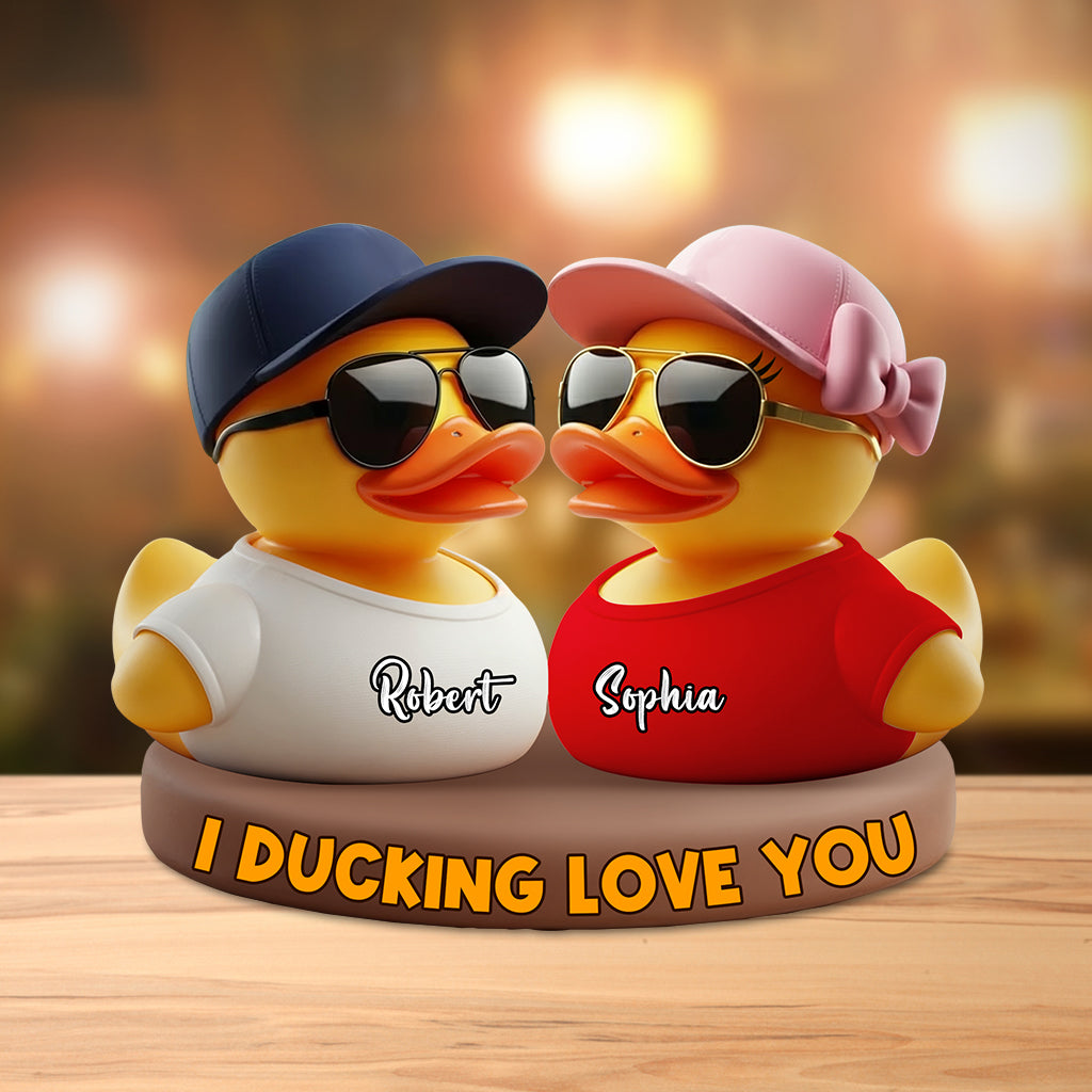 I Ducking Love You - Personalized Couple Custom Shaped Acrylic Plaque