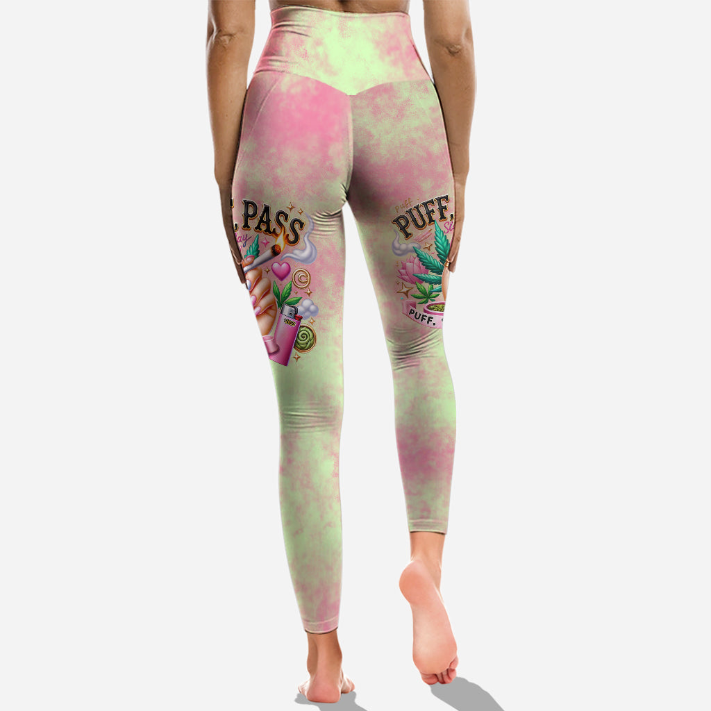 Stoner Chic - Personalized Weed Cross Tank Top and Leggings