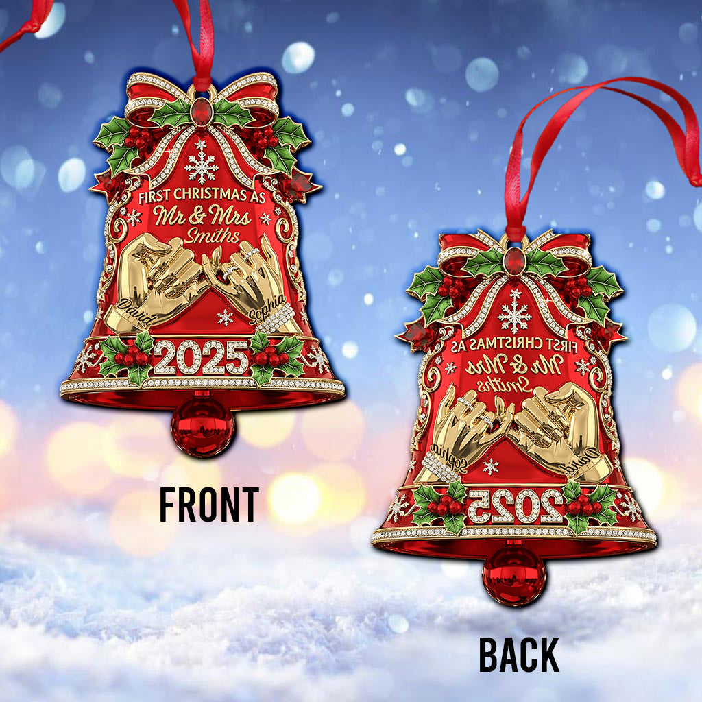 First Christmas As Mr. & Mrs. - Personalized Couple Ornament