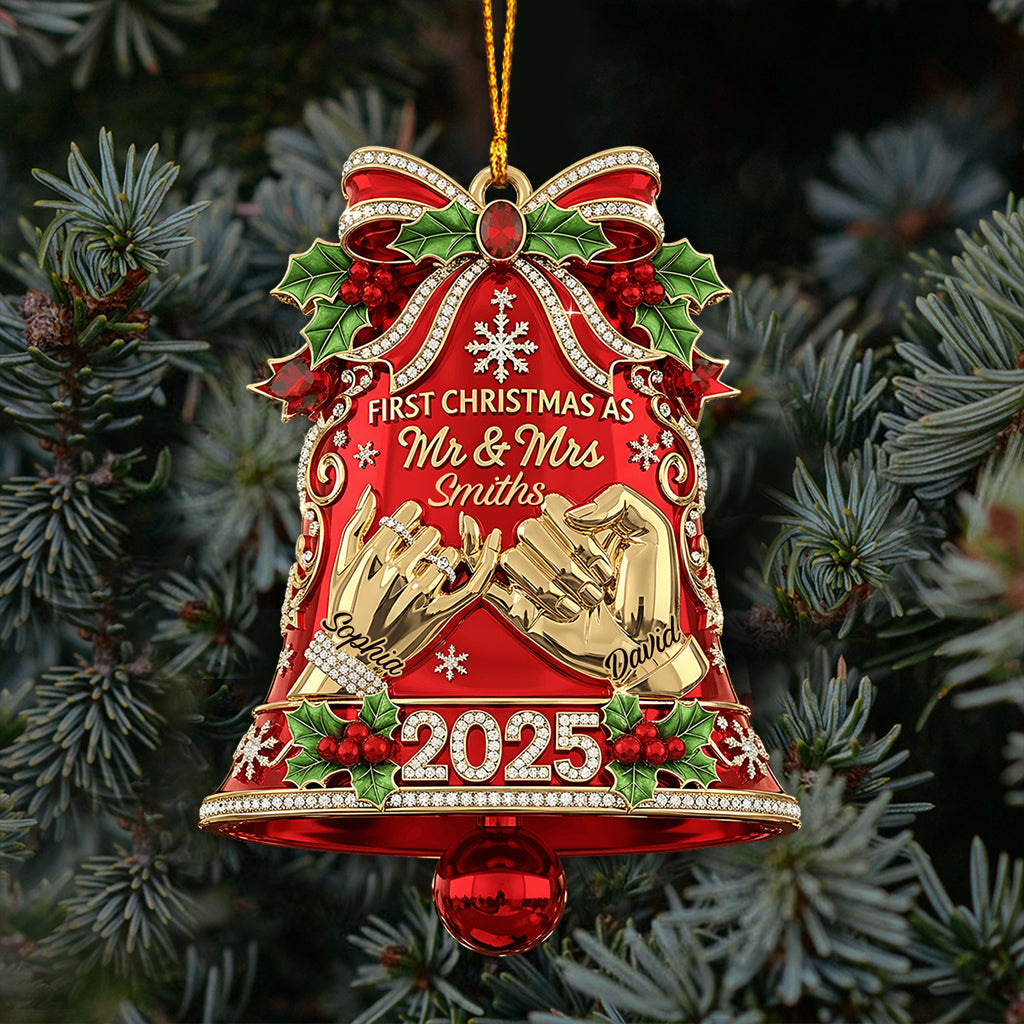 First Christmas As Mr. & Mrs. - Personalized Couple Ornament