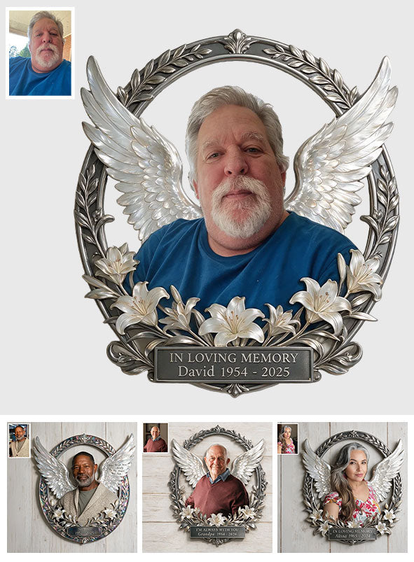 In Loving Memory - Personalized Memorial 3D Printed Cut Metal Sign