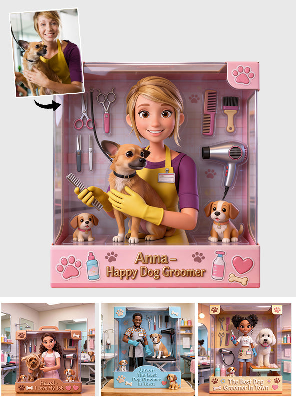 Best Dog Groomer - Personalized Dog Groomer Custom Shaped Acrylic Plaque