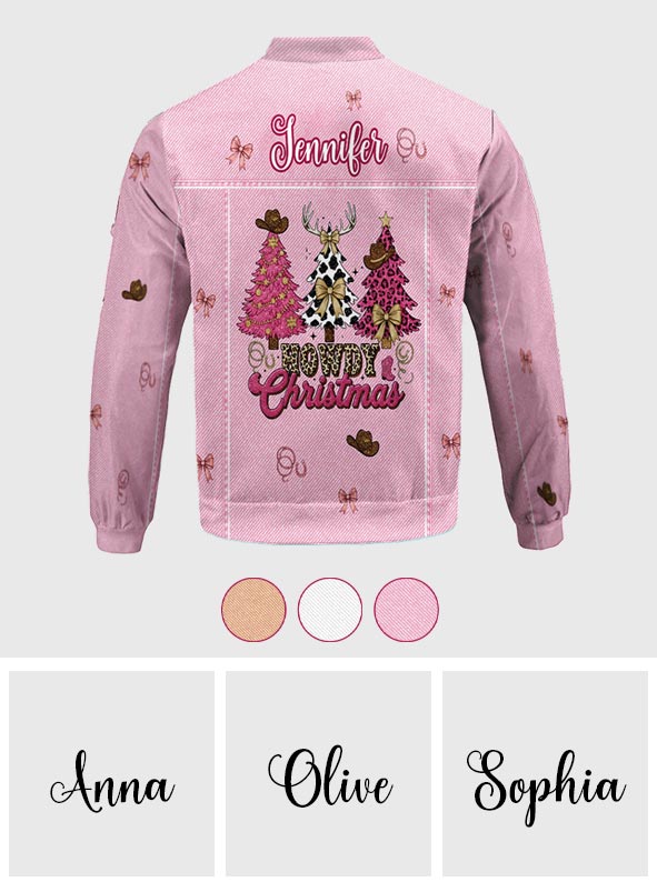 Joyeux Noël ! - Veste bomber cowgirl personnalisée