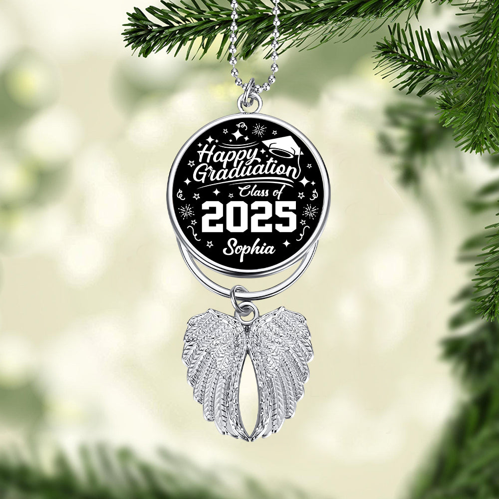 Happy Graduation - Personalized Graduation Wings Ornament