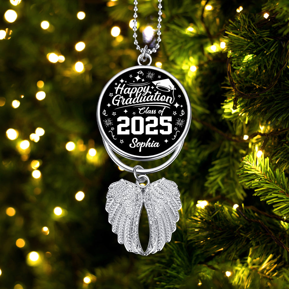 Happy Graduation - Personalized Graduation Wings Ornament