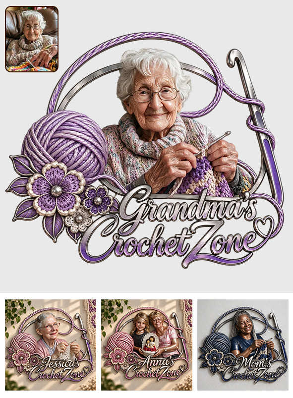 Crochet Lover Gift - Personalized Crocheting 3D Printed Cut Metal Sign