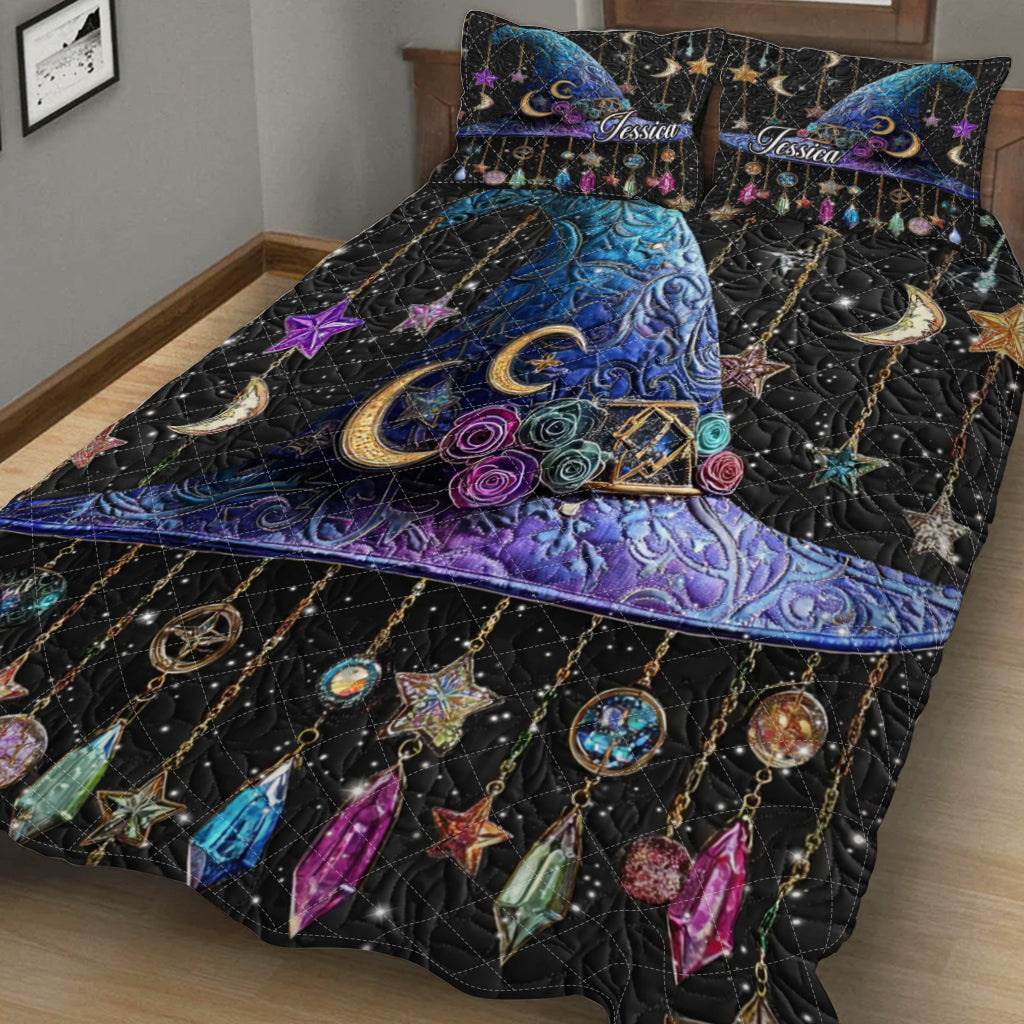 Beautiful Hat - Personalized Witch Quilt Set