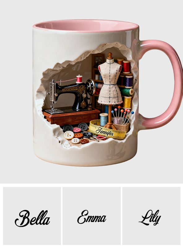 Mug miniature personnalisé « Love Sewing »