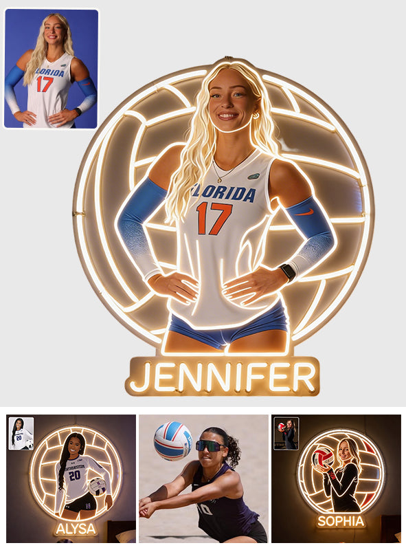 Any Sport - Personalisierte Volleyball LED Licht Acrylschild