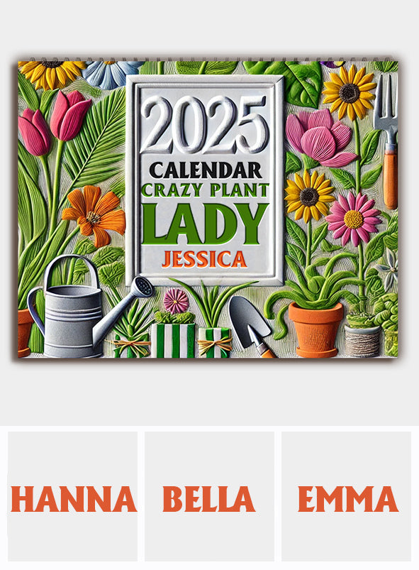 Gardening Lovers Calender - Personalized Gardening Wall Calendar & Desk Calendar
