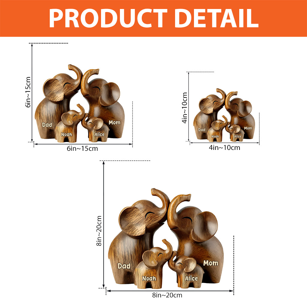 Elephant Dad - Personalized Father Custom Shaped Acrylic Plaque