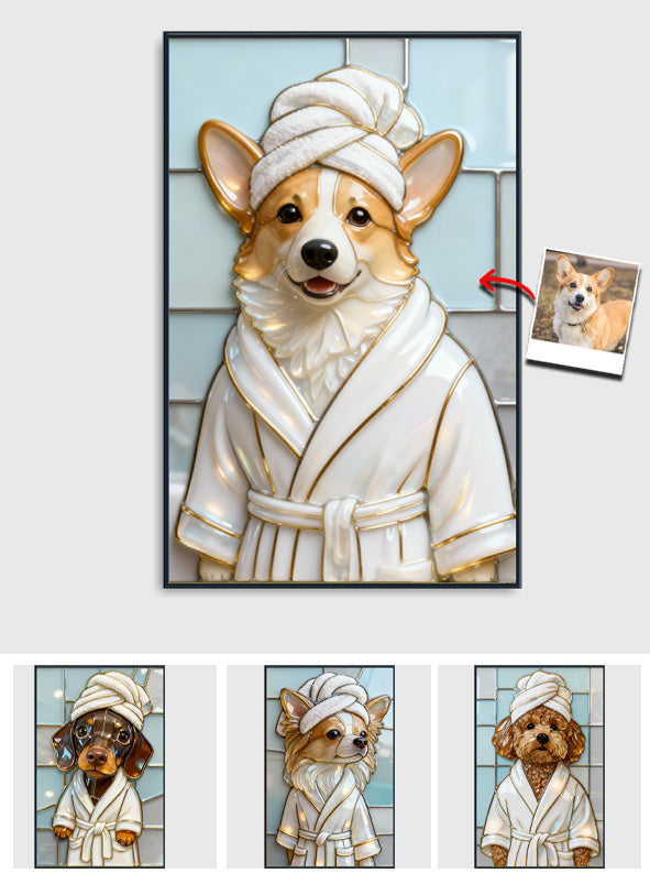 Sauberer Hund – Personalisierte Hundeleinwand und Poster