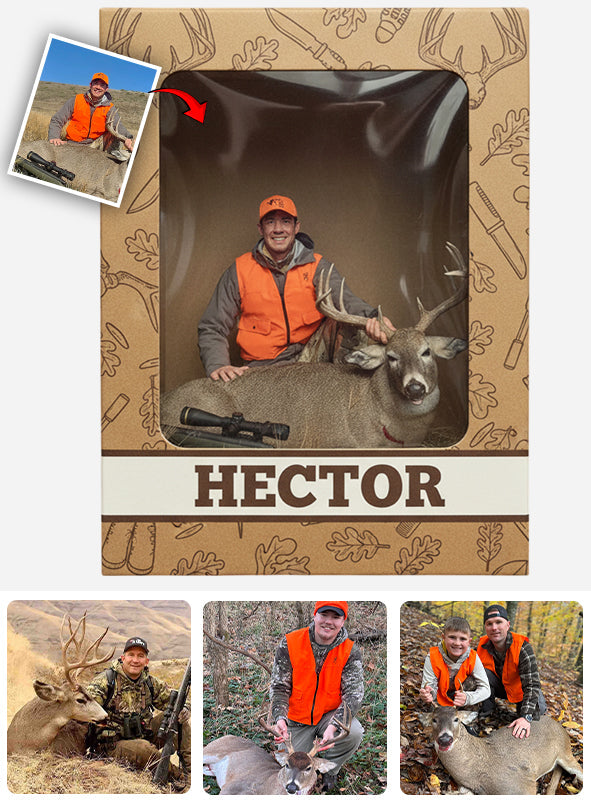 Plaque acrylique personnalisée avec photo - Plaque de chasse personnalisée en forme de carte postale